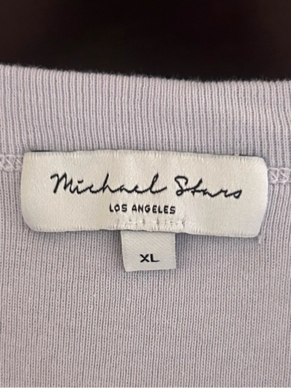 Michael Stars Micro Rib Knit Cotton Scoop Neck Tank Top Pastel Luxury Basic XL - Picture 2 of 8